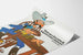 Vintage plakat med cowboy-kortspil Premium Bonds