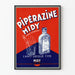 Vintage plakat Pipérazine Midy retro vægdekoration