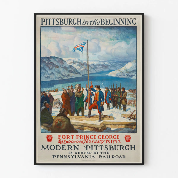 Vintage Pittsburgh plakat ved begyndelsen - Historisk vægdekoration