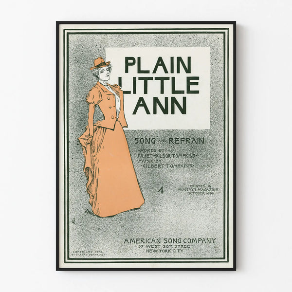 Vintage plakat af Plain Little Ann i grafisk harmoni
