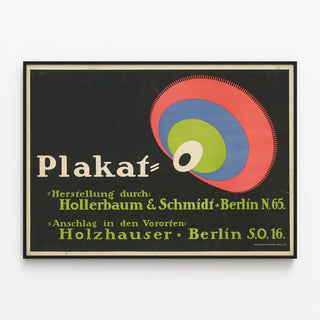 Plakat vintage Hollerbaum & Schmidt Berlin - Til vægdekoration — indrammet kunstværk på væggen
