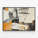 Plakat Kunstnerisk industrielt collage vintage — indrammet kunstværk på væggen