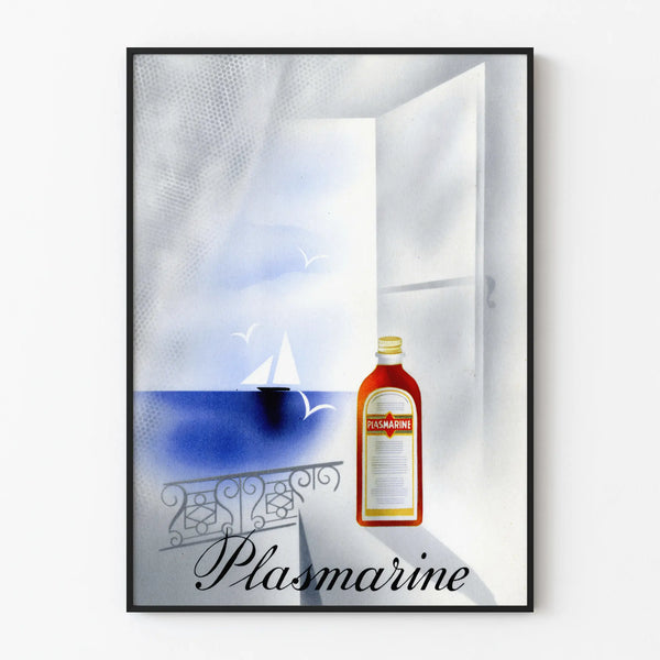 Vintage plakat Plasmarine marinedekoration til væggen