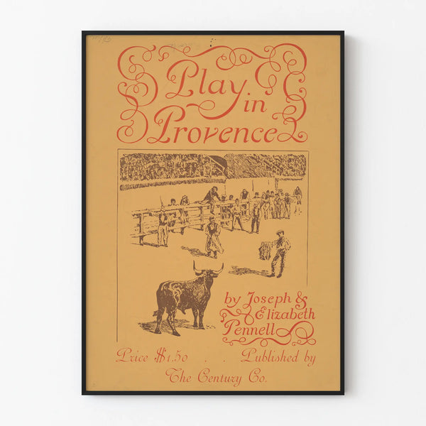 Vintage plakat Play in Provence - Kunstnerisk vægdekoration