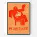 Vintage plakat Pluribiase to-kernede tabletter til vægdekoration