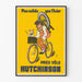 Vintage plakat med cykelhjul Hutchinson - mere holdbar end stål