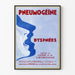 Vintage reklameplakat for Pneumogéine - Retro medicinsk vægdekoration