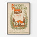 Vintage lommekalender plakat med julemand
