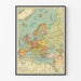 Vintage kort over Europas politiske kortplakat