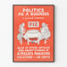 Vintage plakat Politik som en forretning af J. Lincoln Steffens