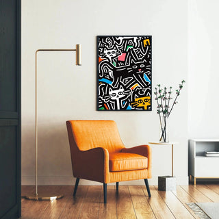 Pop Art Plakat - Styliserede Katte