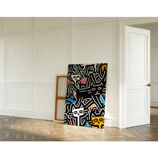 Pop Art Plakat - Styliserede Katte