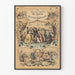 Vintage plakat med traditionel dans, Pop Goes The Weasel, og andre landlige danse