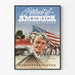 Plakat Portrait of America med amerikansk flag og historisk landskab