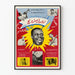 Vintage plakat med jazz Louis Armstrong og store musikere