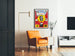 Vintage plakat med jazz Louis Armstrong og store musikere