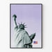 Plakat Frihedsgudinden med amerikansk flag