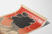 Vintage plakat Le Chat Noir silhuet af en feminin figur og blomsterhat