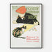 Vintage dekorativ plakat kalender 1897 med kunstner og kat