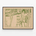 Plakat Vintage Postere i miniature stil retro — indrammet kunstværk på væggen