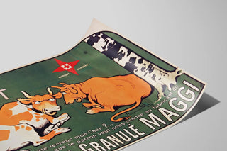 Plakat Vintage Maggi-bouillon - Retro vægdekoration — visning af kunstværket