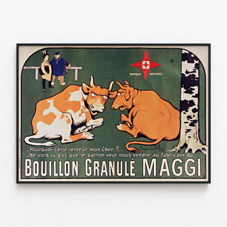 Plakat Vintage Maggi-bouillon - Retro vægdekoration — indrammet kunstværk på væggen
