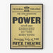 Vintage teaterplakat Power Arthur Arent - Retro vægdekoration
