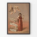 Vintage plakat Prang's Valentine Cards med kvinde og engle