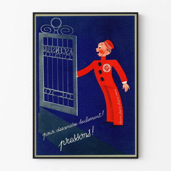 Vintage reklameplakat for Lactobyl rød og blå