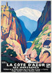 Plakat Côte d’Azur og dens bjerge Vintage