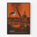 Vintage plakat Progress - Forurening og urbanisering
