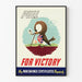 Gammel plakat Pull for Victory - Britisk vintage propagandaplakat