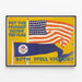 Plakat Vintage Amerikansk søkrig - Sejr og stolthed — indrammet kunstværk på væggen