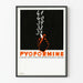 Vintage plakat Pyformine grafisk vægdekoration