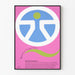 Vintage plakat « Kvalitet Sammen » Enkeltdesign Rosa og Blå