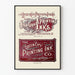 Vintage plakat Queen City Printing Ink Co. Skinnende rød