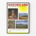 Vintage plakat Queensland Australien - Vægdekoration Rejse og Natur