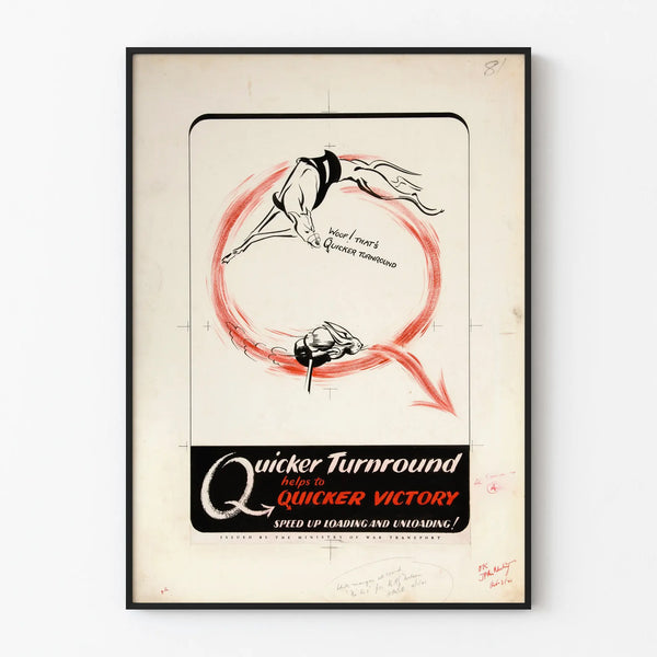 Vintage plakat Quicker Turnround – Retro militær vægdekoration
