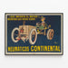 Plakat Vintage Reklame Dæk Continental — indrammet kunstværk på væggen