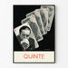 Plakat Quinte - Vintage vægdekoration med tema spillekort