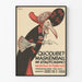 Vintage plakat Quodlibet Maskenball Basel 1932