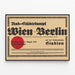 Plakat Vintage Rad-Stadtekampf Wien mod Berlin 1938 — indrammet kunstværk på væggen