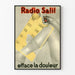 Vintage plakat Radio Salil - Retro medicin vægdekoration