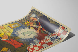 Plakat Vintage Radio La Main Verte til vægdekoration — visning af kunstværket