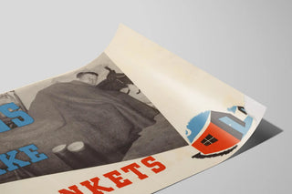 Plakat Vintage Rags Make Blankets til vægdekoration — visning af kunstværket