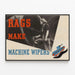 Plakat Vintage Industrielle Rags Make Machine Wipers — indrammet kunstværk på væggen