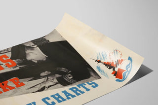 Plakat Vintage Rags Make Navy Charts – Marine Vægdekoration — visning af kunstværket