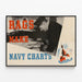 Plakat Vintage Rags Make Navy Charts – Marine Vægdekoration — indrammet kunstværk på væggen