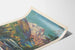 Vintage plakat af Rainier Nationalpark med Nord Pacific Tog