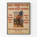 Vintage plakat af United States Marines - Patriotisk vægdekoration